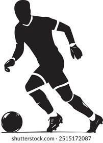 A football player with a football vector designed for various teams. The design is clean and striking, making it ideal for logos, posters, t-shirts, and other graphic designing company