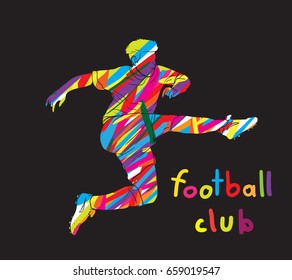 football player vector drawn