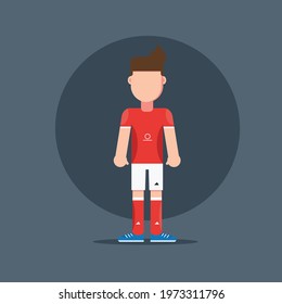 Football player vector flat design