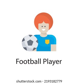 Football Player vector flat Icon Design illustration. Miscellaneous Symbol on White background EPS 10 File