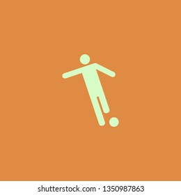 football player vector icon. flat design