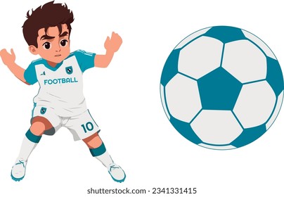 football player vector illustrated, football ball, soccer, pelota de futbol, vector de futbolista jugador de futbol