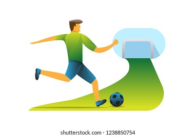 football player vector illustration