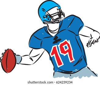 FOOTBALL PLAYER VECTOR ILLUSTRATION