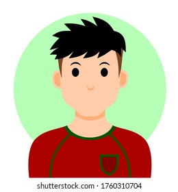 Football player in vector illustration, fit to football player icon
