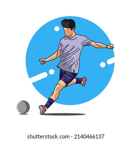 football player. vector illustration. gooding for t-shirts, wall decorations. eps file