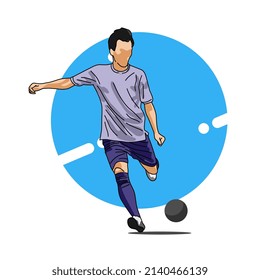 football player. vector illustration. gooding for t-shirts, wall decorations. eps file