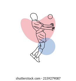 football player vector illustration line art