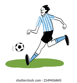 Football  player . Vector illustration on white background. EPS 10. 