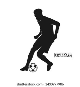 Football Player Vector. Silhouette of Football Player. Vector illustration