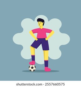football player who is controlling the ball