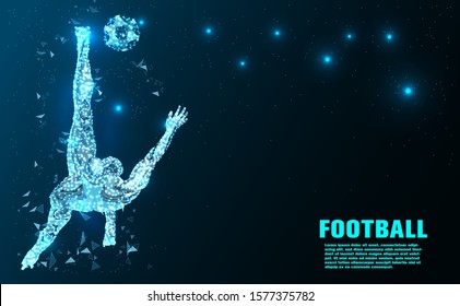 Football player.Abstract Technology.the future of Artificial intelligence.Sport Futuristic concept.design.Vector illustration.