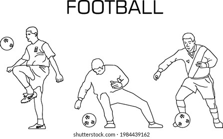 Football players with the ball.
