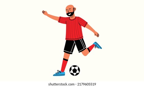 football players, Flat design people characters.