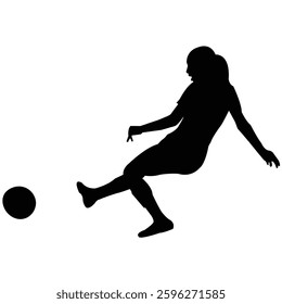Football players playing forward stock image vector art silhouette template background