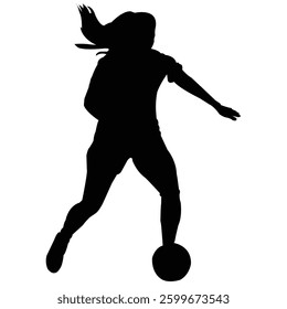 Football players playing forward stock image photo vector art silhouette template background