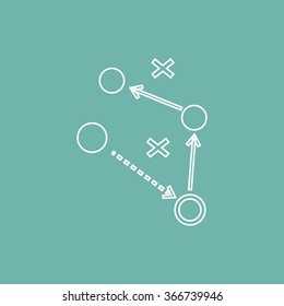 Football players scheme icon