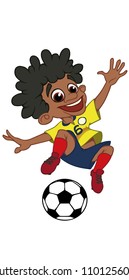 football players soccer  vector Colombia