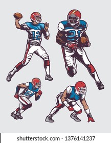 football players vector