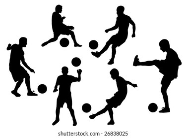 football players. vector illustration