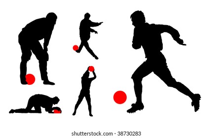 football players. vector illustration