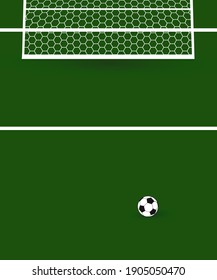 Football playground vector graphic trendy illustration design, football field simple flat illustration.