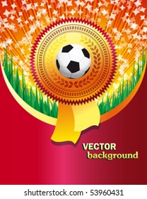 Football poster with champion cup and place for your text.