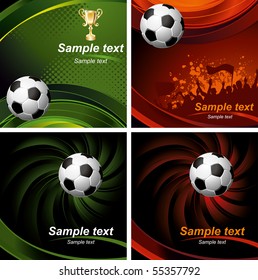 Football poster with champion cup and  place for your text