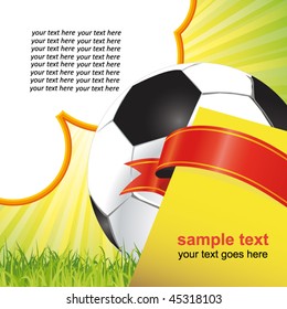 football poster with the grass and the ball