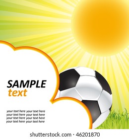 football poster with the grass and the ball