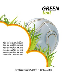 football poster with the grass and the ball
