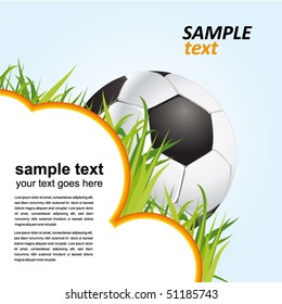 football poster with the grass and the ball