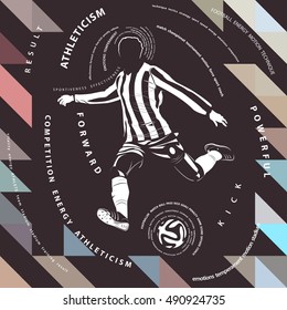 football poster on colorful background
