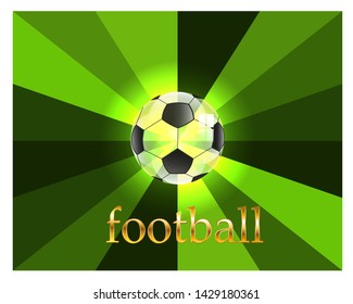 Football poster, sign ball and goal