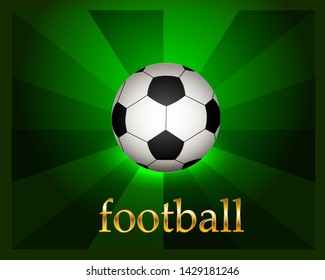 Football poster, sign ball and goal
