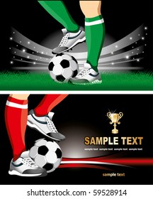 Football poster with soccer ball and  place for your text