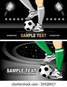 Football poster with soccer ball and  place for your text