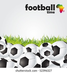 football poster with soccer balls