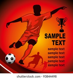 Football poster with soccer player and place for your text