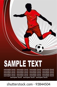 Football poster with soccer player and place for your text
