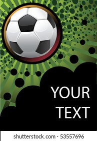 Football poster with for your text. Vector.