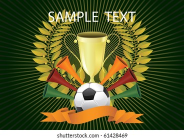 Football poster with for your text. Vector.