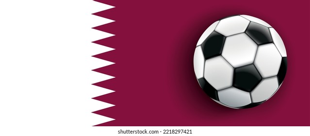 Football Qatar header. Eps 10 vector file. 