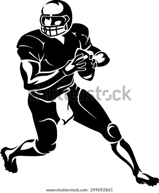 Football Quarterback Run Stock Vector (Royalty Free) 299092865