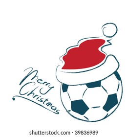 Football with red cap - illustration