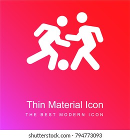 Football red and pink gradient material white icon minimal design