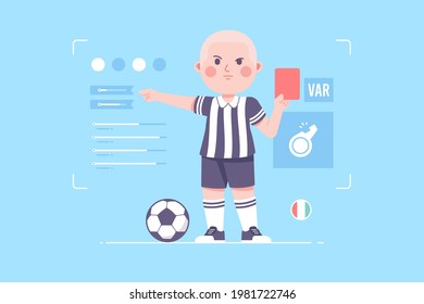 football referee cute character design