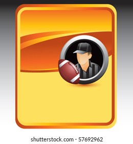 football referee gold background