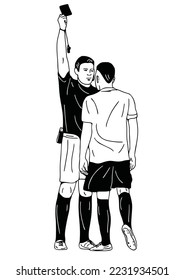 football referee
hand drawn art Flat Vector illustration
