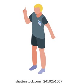 Football referee icon isometric vector. Sport card. Game player